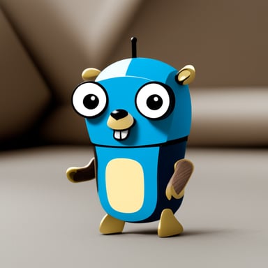 Go Blue Gopher as a robot.