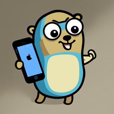 Go Blue Gopher with a brand new iPhone.