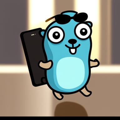 Go Blue Gopher with a brand new iPhone.