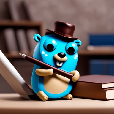 Go Blue Gopher always works in TypeScript.