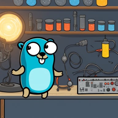 Go Blue Gopher in the lab with a lot of Arduinos to turn off.