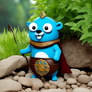 Go Blue Gopher as God of War Gopher