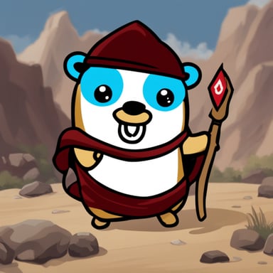 Go Blue Gopher as God of War Gopher