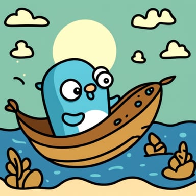 Go blue gopher riding a whale.