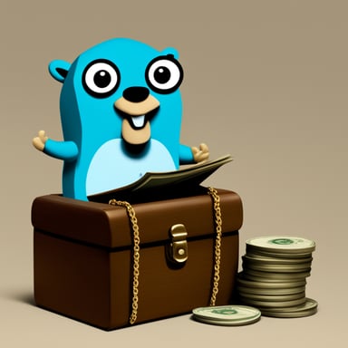 Go Blue Gopher as a capitalist gopher with lots of money