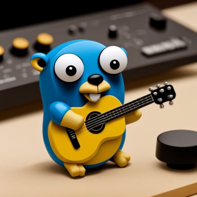 A go blue gopher that accurately turns knobs.