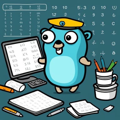Go Blue Gopher makes complex math operations.