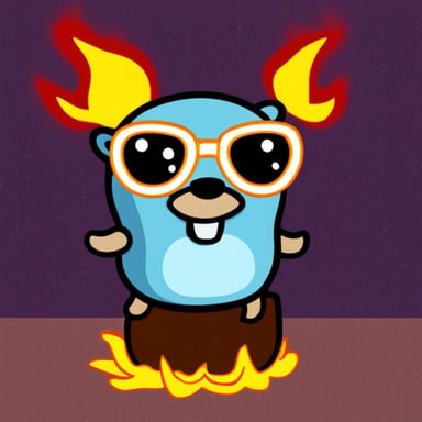 Go Blue Gopher on fire.