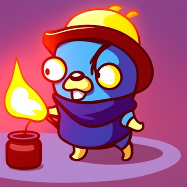 Go Blue Gopher on fire.