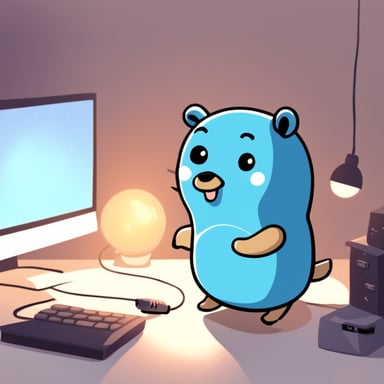 Cute anime girl as Go Blue Gopher