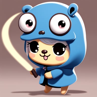 Cute anime girl as Go Blue Gopher