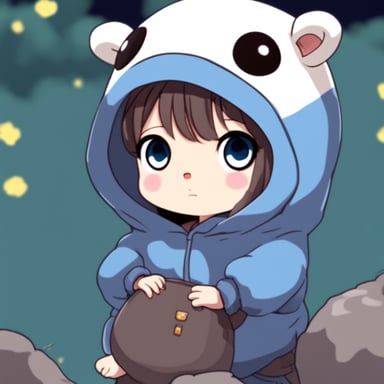 Cute anime girl as Go Blue Gopher