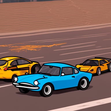 Four Go Blue Gopher playing Need for Speed game.