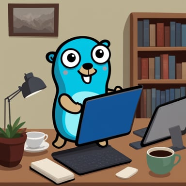 Go Blue Gopher learning Chinese online.