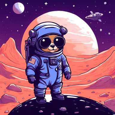 Go Blue Gopher as an astronaut on Saturn.
