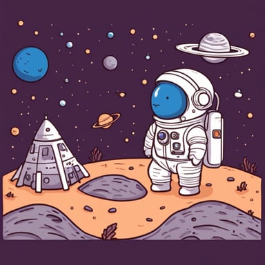 Go Blue Gopher as an astronaut on Saturn.