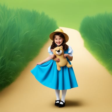 Go Blue Gopher as Dorothy from The Wizard of Oz.