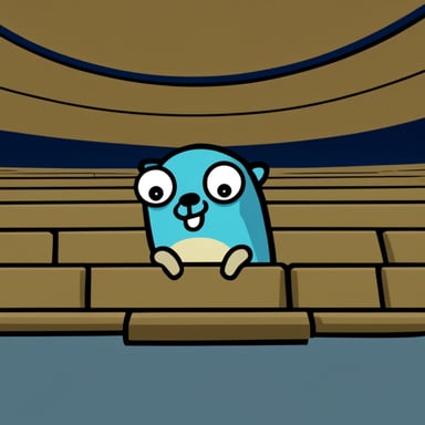 The go blue gopher feels sad.