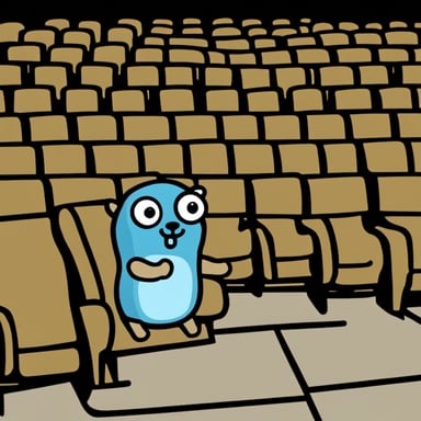 The go blue gopher feels sad.