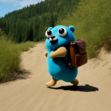 A father Go Blue Gopher carrying his daughter on his back.