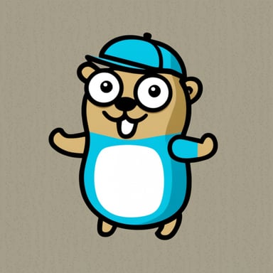 Go Blue Gopher is a male gopher with a mustache wearing white crew socks.