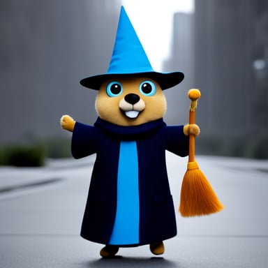 Go Blue Gopher as the little wizard.