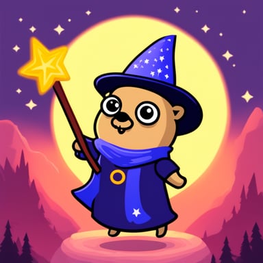 Go Blue Gopher as the little wizard.