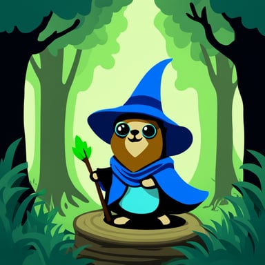Go Blue Gopher as the forest wizard.