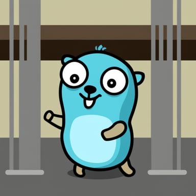 Go Blue Gopher in the jail