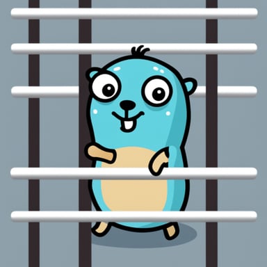 Go Blue Gopher in the jail