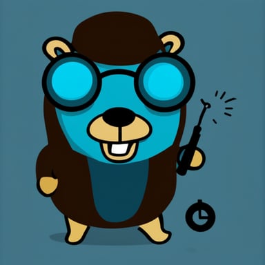 Go Blue Gopher as the Time Hacker.