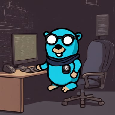 Go Blue Gopher as the Time Hacker.