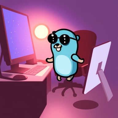 Go Blue Gopher as the Time Hacker.