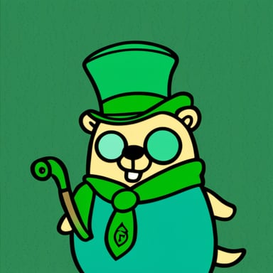 Go Blue Gopher as the riddler