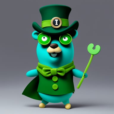 Go Blue Gopher as the riddler