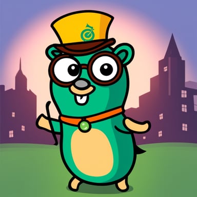 Go Blue Gopher as the riddler