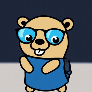 Go Blue Gopher with a Kubernetes logo.