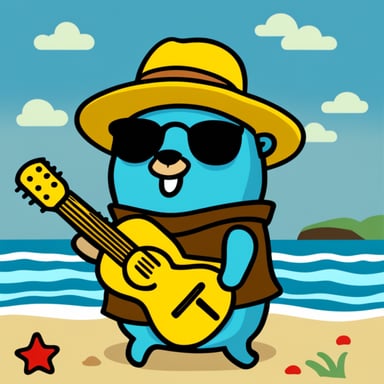 Go Blue Gopher on the beach