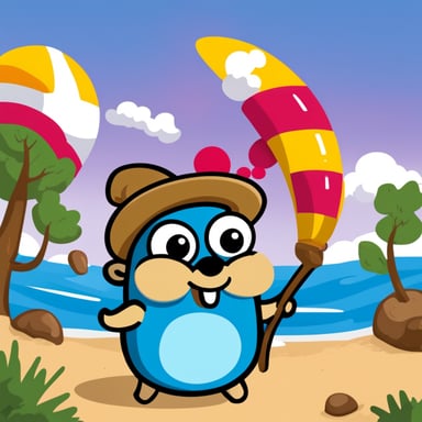 A Dutch go blue gopher who is from the company bol.com.