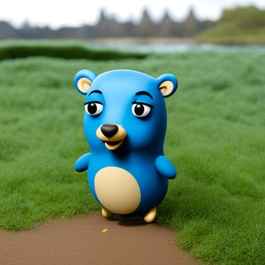 A Dutch go blue gopher who is from the company bol.com.