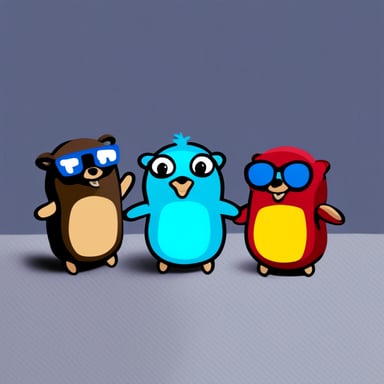 Go blue gopher and PHP friends