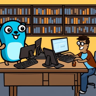 Go blue gopher and PHP friends