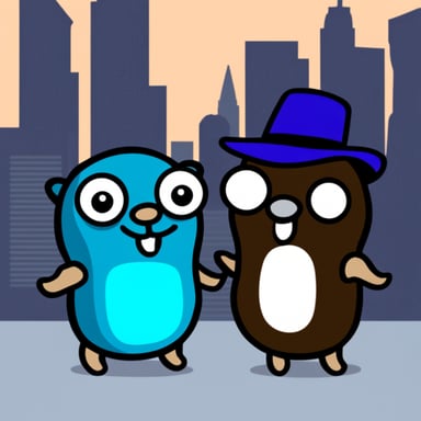 Go blue gopher and PHP friends
