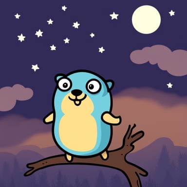 Go Blue Gopher in the sky at night.