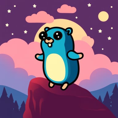 Go Blue Gopher in the sky at night.