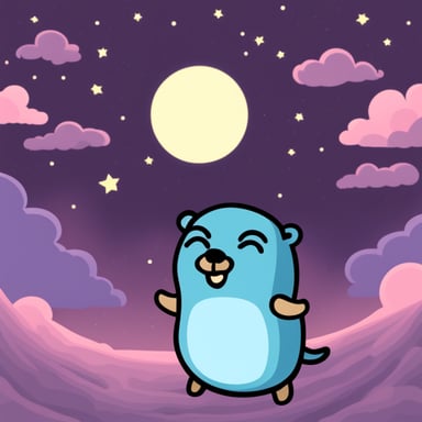 Go Blue Gopher in the sky at night.