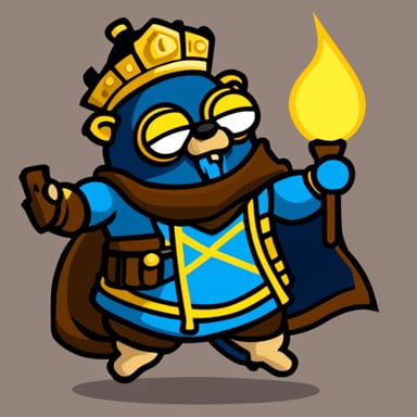 Go Blue Gopher, the legendary warrior