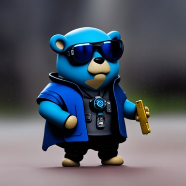 Cyberpunk Go Blue Gopher.