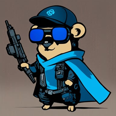 Cyberpunk Go Blue Gopher.