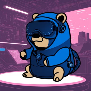 Cyberpunk Go Blue Gopher.